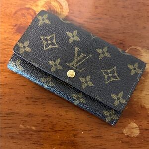 Louis Vuitton Black and Gold Monogram Wallet
